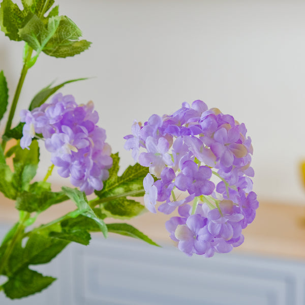 Silk Hydrangea Stem - Artificial flower | Flower for vase | Home decor item | Room decoration item