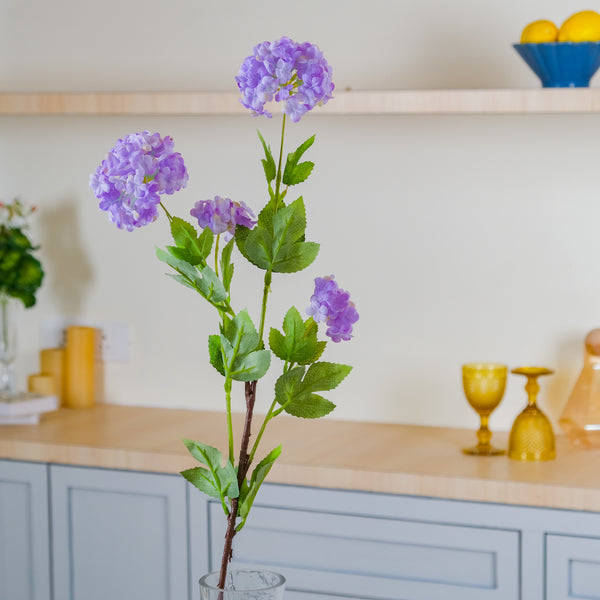 Silk Hydrangea Stem - Artificial flower | Flower for vase | Home decor item | Room decoration item