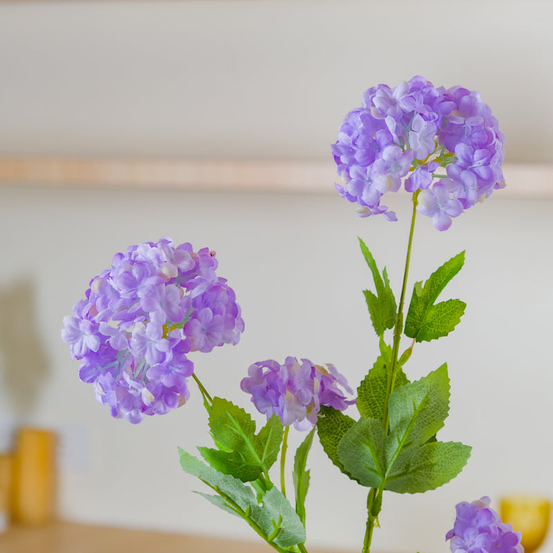Silk Hydrangea Stem - Artificial flower | Flower for vase | Home decor item | Room decoration item