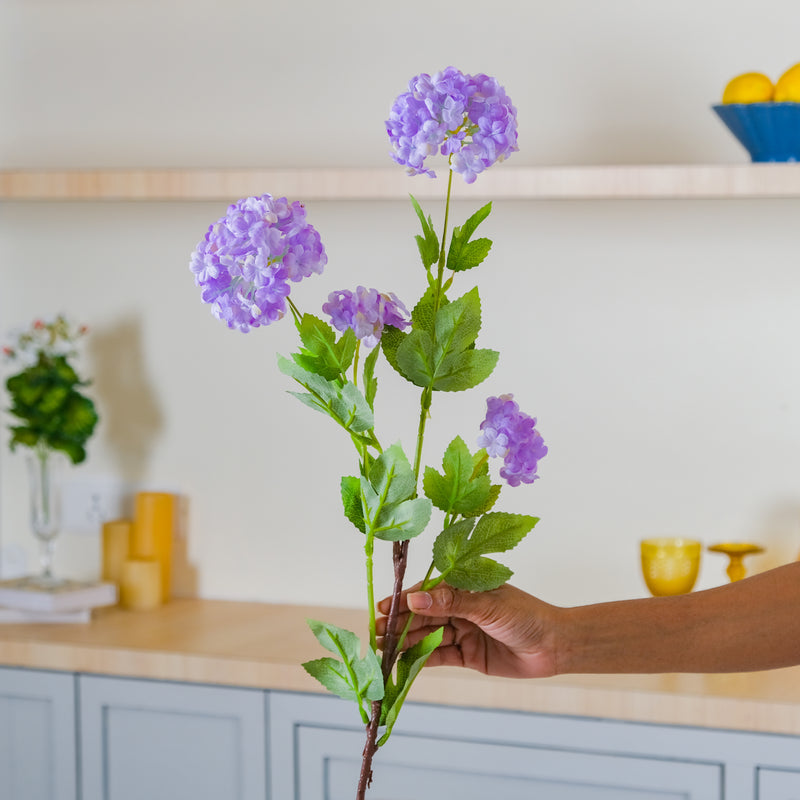 Silk Hydrangea Stem - Artificial flower | Flower for vase | Home decor item | Room decoration item