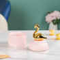 Swan Ceramic Canister Pink