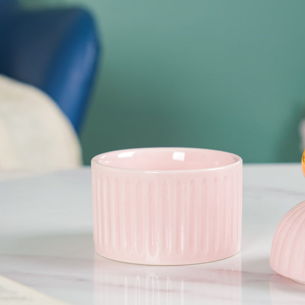 Swan Ceramic Canister Pink