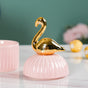 Swan Ceramic Canister Pink