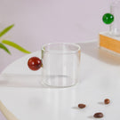 Mini Espresso Shot Glass Cup Red 70ml