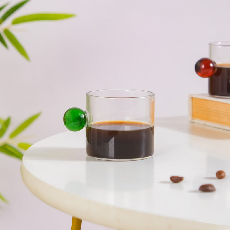 Mini Espresso Shot Glass Cup Green 70ml- Tea cup, coffee cup, cup for tea | Cups and Mugs for Office Table & Home Decoration