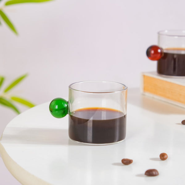 Mini Espresso Shot Glass Cup Green 70ml- Tea cup, coffee cup, cup for tea | Cups and Mugs for Office Table & Home Decoration