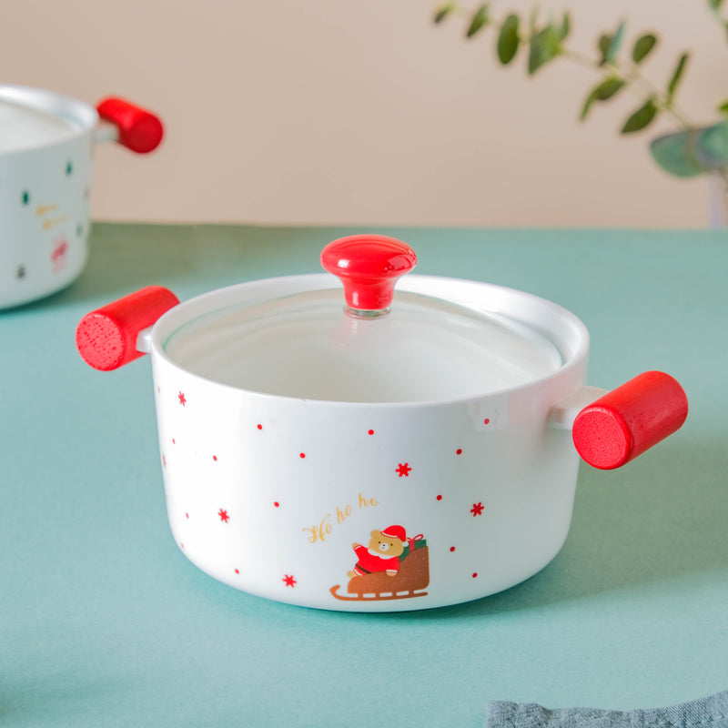 Patterned Bowl With Lid - Serving bowl with lid, ceramic bowls with lids, noodle bowl, oven bowl, bowl with handle | Bowls for dining table & home decor