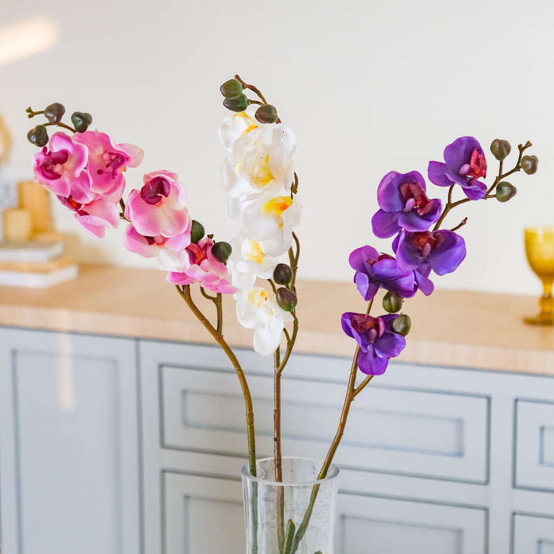 Faux Orchid Stem - Artificial flower | Home decor item | Room decoration item