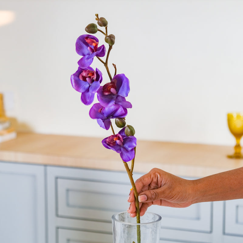 Faux Orchid Stem - Artificial flower | Home decor item | Room decoration item