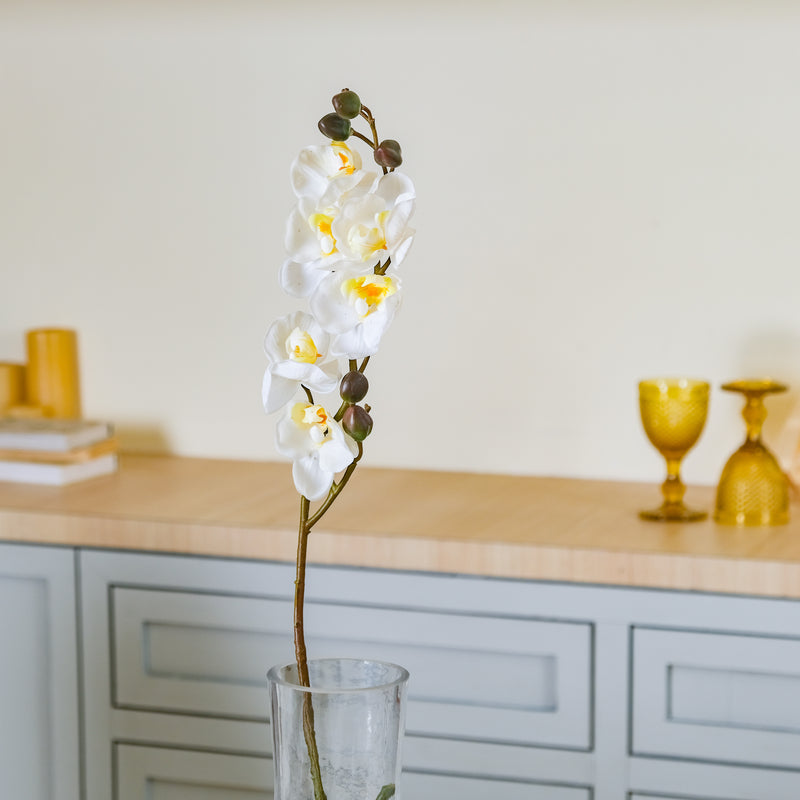 Faux Orchid Stem - Artificial flower | Home decor item | Room decoration item