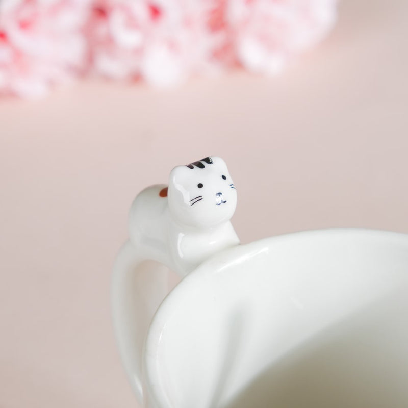 Hearty Party Patterned Mug With Lid And Spoon 300 ml- Mug for coffee, tea mug, cappuccino mug | Cups and Mugs for Coffee Table & Home Decor