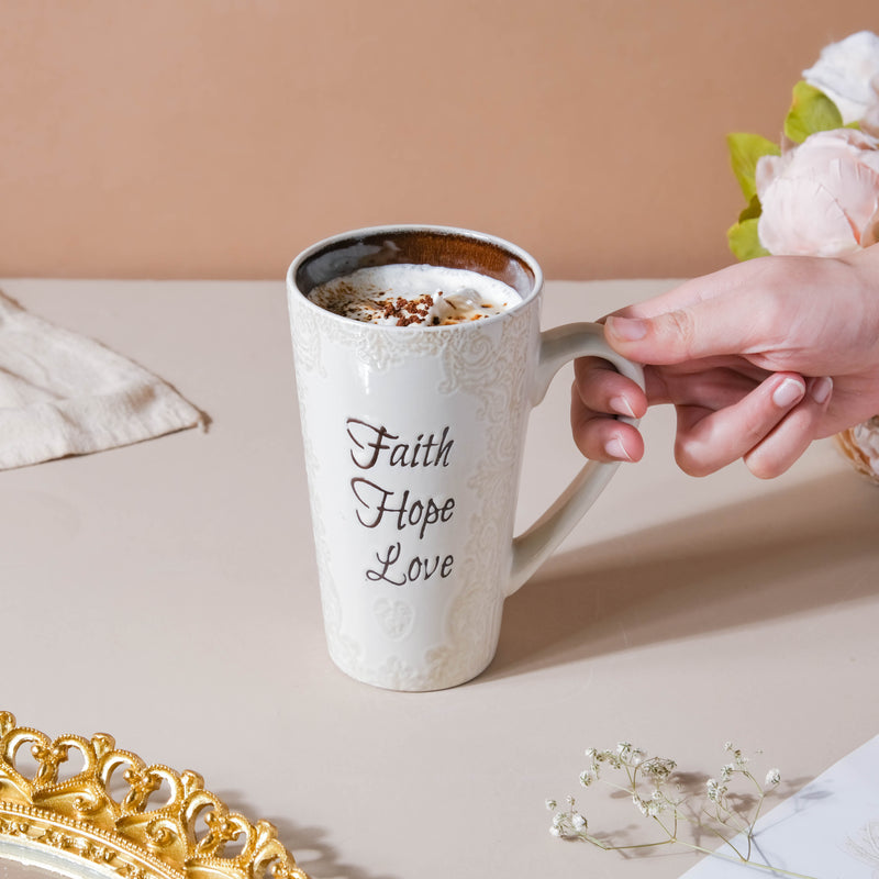 Cream And Sugar Glaze Mug 400ml- Mug for coffee, tea mug, cappuccino mug | Cups and Mugs for Coffee Table & Home Decor