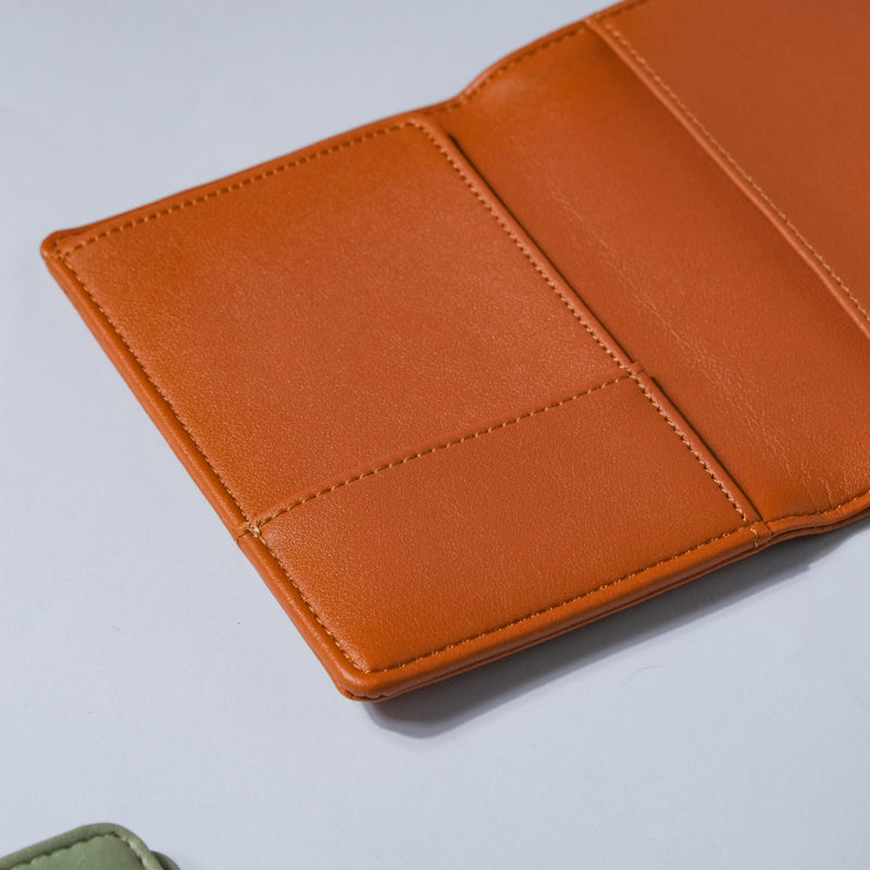 Scooter Embroidered Passport Cover Brown