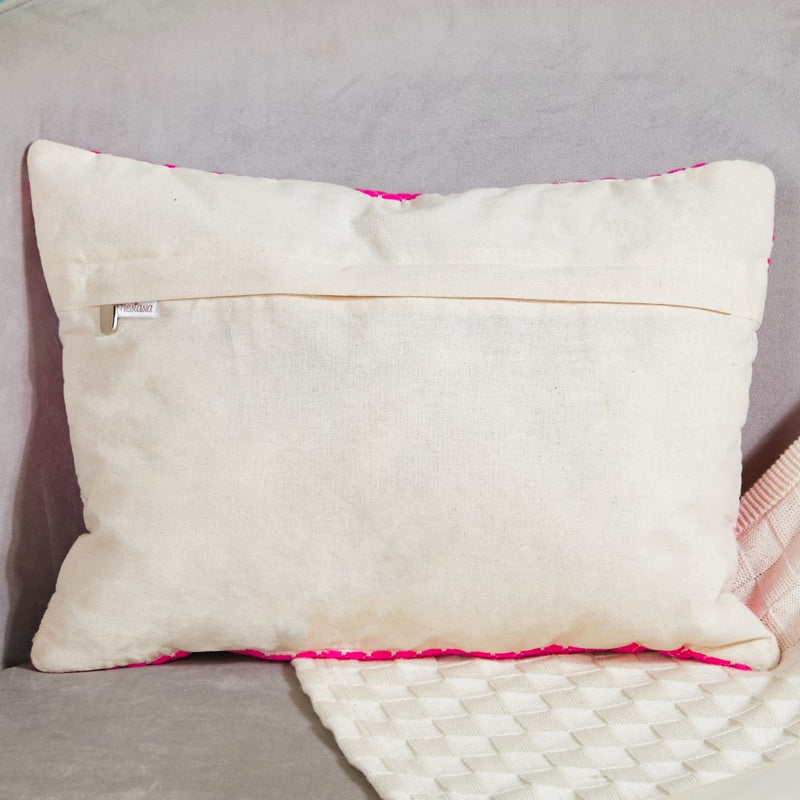 Decorative Cushion Cover And Runner Pink Set Of 3