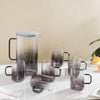 Ombre Glass Jug And Cup Set Of 7 - Tea set, glass jug set, glassware set | Drinkware set for Dining table & Home decor