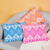 Colour Pop Embroidered Cushion Cover Set Of 3