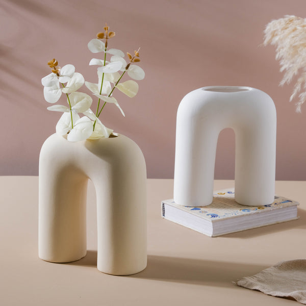 U-shaped Vase - Flower vase for home decor, office and gifting | Home decoration items