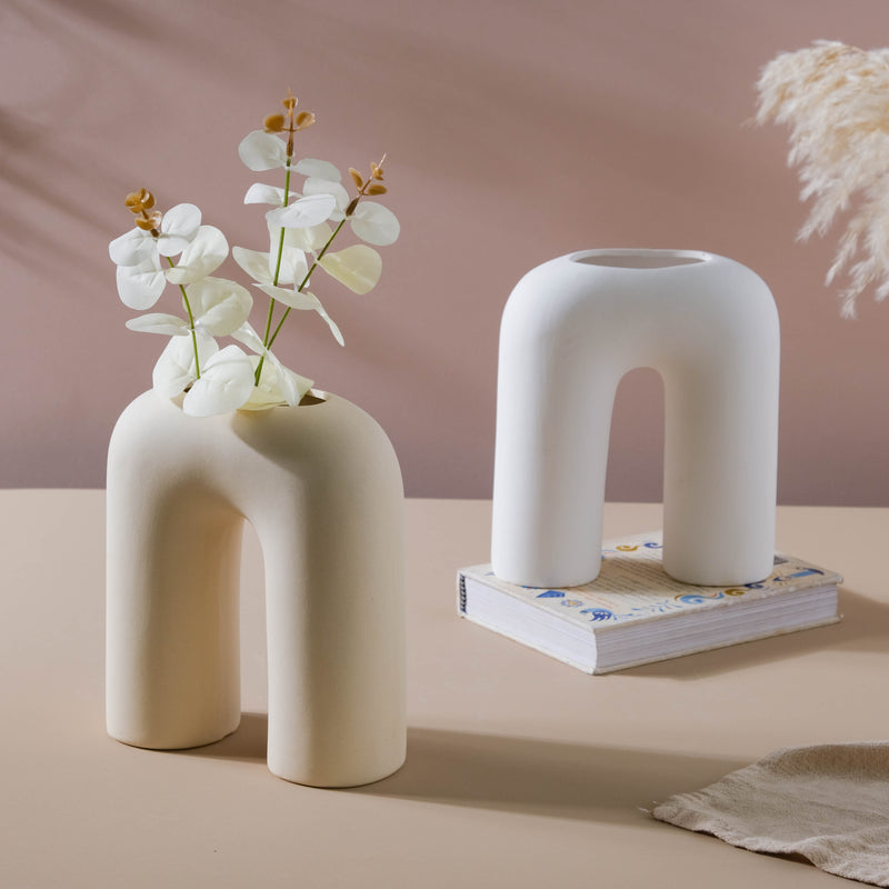 U-shaped Vase - Flower vase for home decor, office and gifting | Home decoration items
