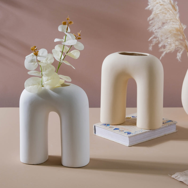 U-shaped Vase - Flower vase for home decor, office and gifting | Home decoration items