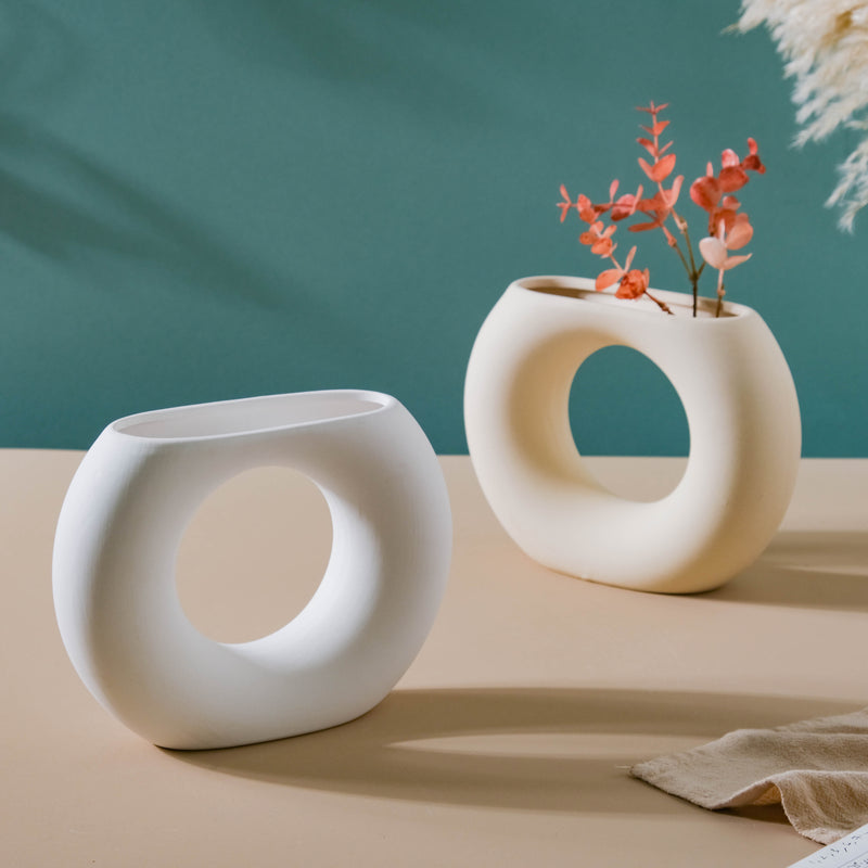 Hollow Flower Pot - Flower vase for home decor, office and gifting | Home decoration items