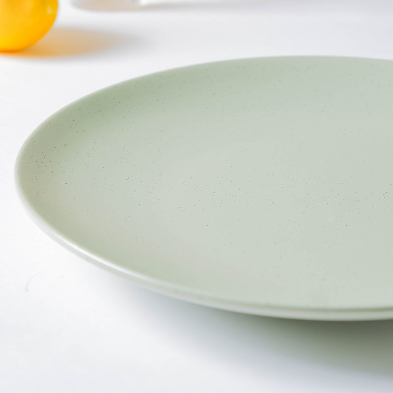 Pixie Glaze Dinner Plate Green 11 Inch - Serving plate, snack plate, ceramic dinner plates| Plates for dining table & home decor