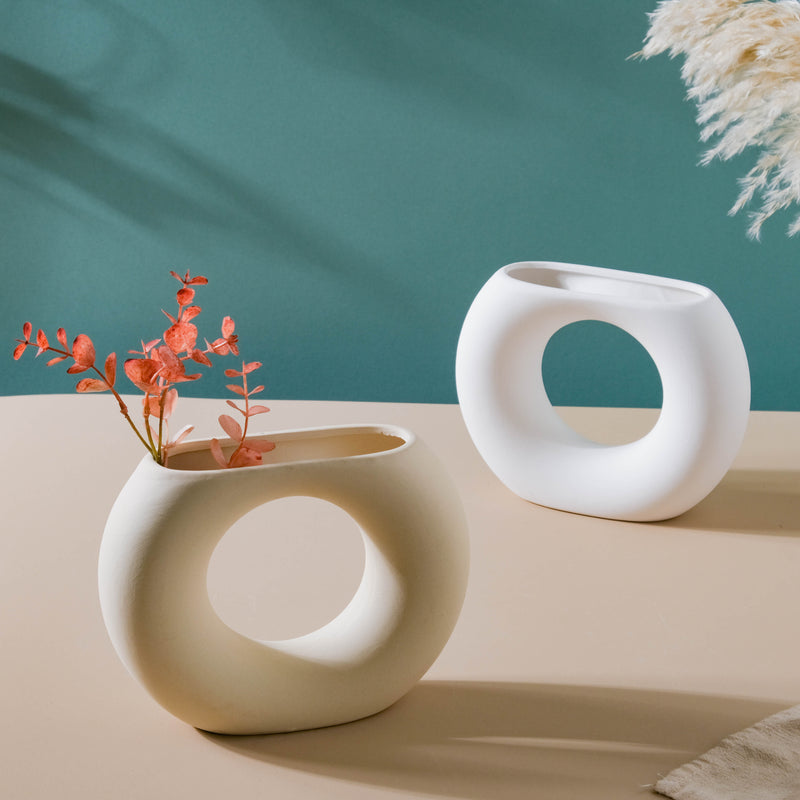 Hollow Flower Pot - Flower vase for home decor, office and gifting | Home decoration items