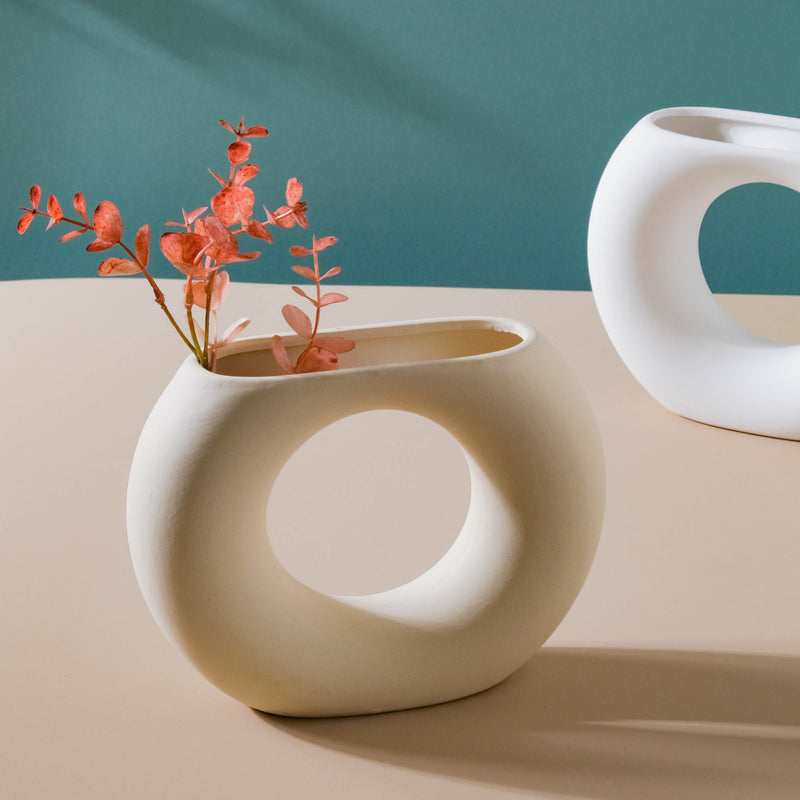 Hollow Flower Pot - Flower vase for home decor, office and gifting | Home decoration items