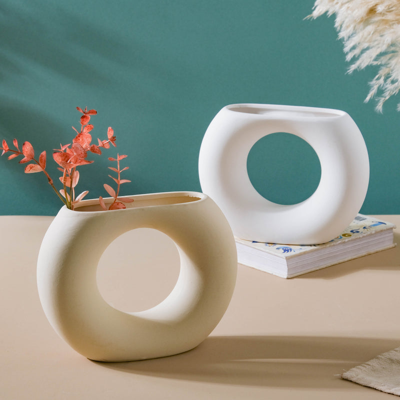 Hollow Flower Pot - Flower vase for home decor, office and gifting | Home decoration items