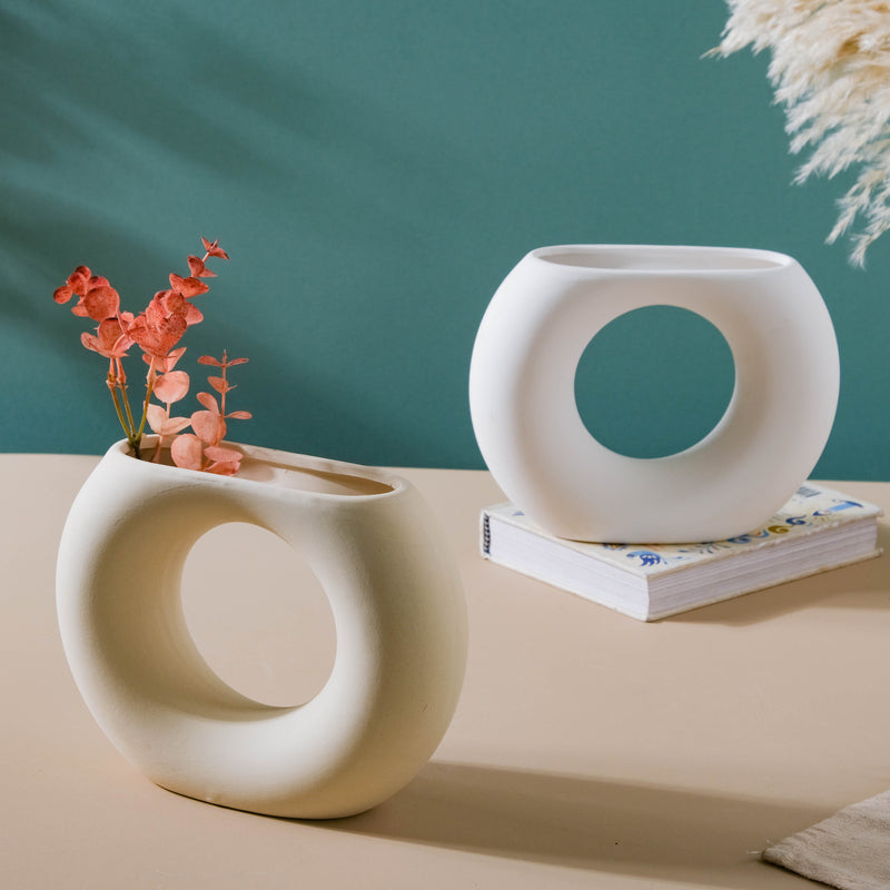 Hollow Flower Pot - Flower vase for home decor, office and gifting | Home decoration items