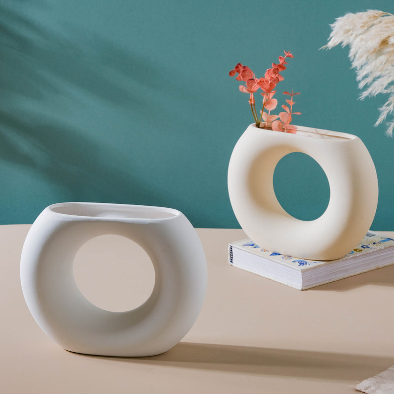 Hollow Flower Pot - Flower vase for home decor, office and gifting | Home decoration items