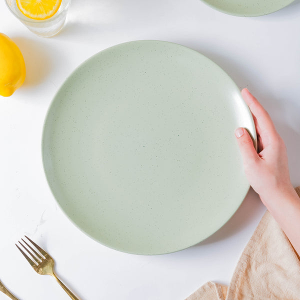 Pixie Glaze Dinner Plate Green 11 Inch