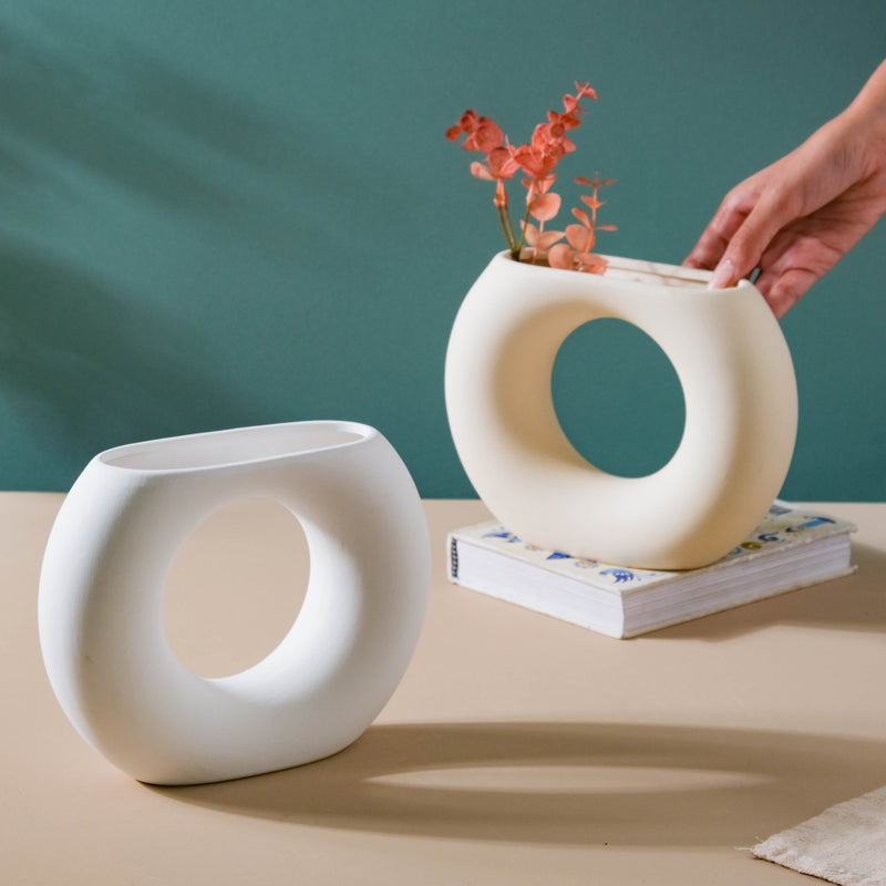 Hollow Flower Pot - Flower vase for home decor, office and gifting | Home decoration items