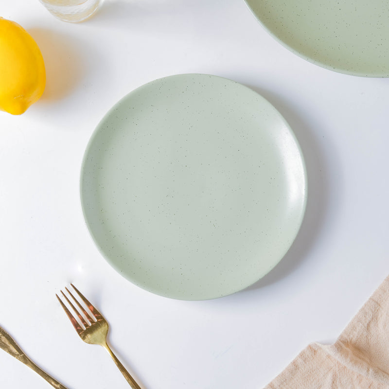 Pixie Glaze Snack Plate Green 8 Inch - Serving plate, snack plate, dessert plate | Plates for dining & home decor