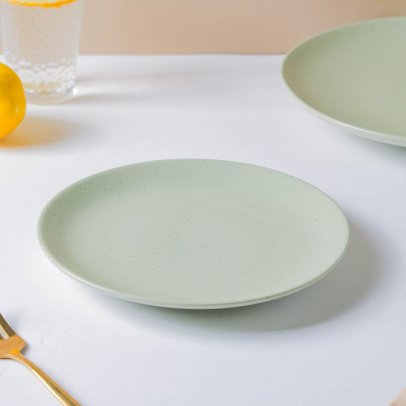 Pixie Glaze Snack Plate Green 8 Inch - Serving plate, snack plate, dessert plate | Plates for dining & home decor