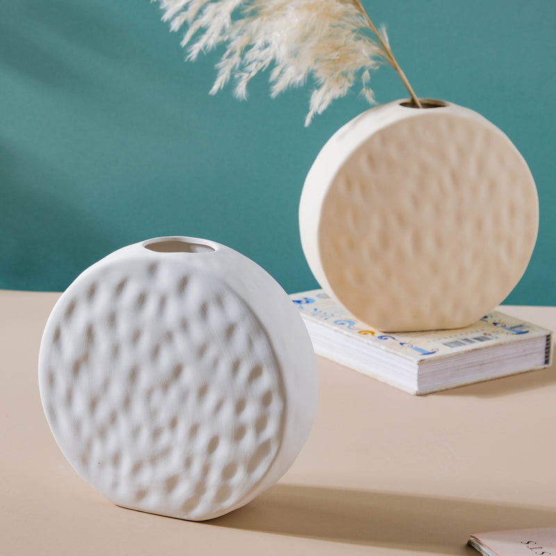 Round Vase - Flower vase for home decor, office and gifting | Home decoration items