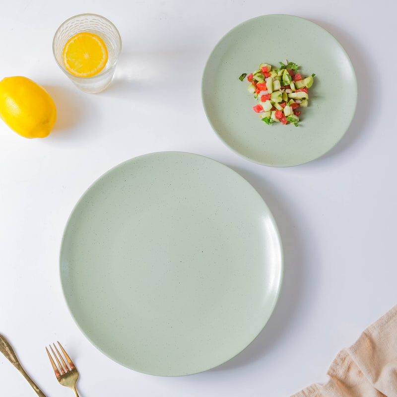 Pixie Glaze Snack Plate Green 8 Inch - Serving plate, snack plate, dessert plate | Plates for dining & home decor