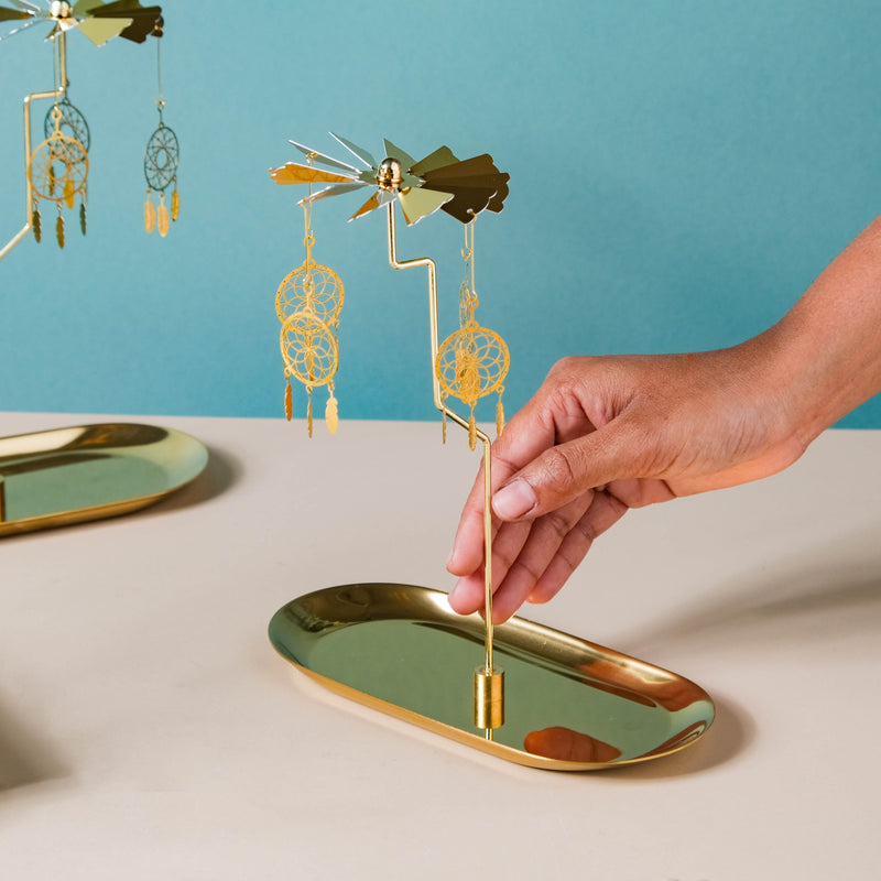 Metal Carousel Decor Floral Dreamcatchers - Candle stand | Living room decoration ideas