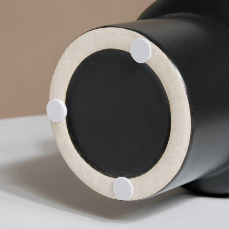 Modern Luxe Tall Tube Vase Black - Flower vase for home decor, office and gifting | Home decoration items