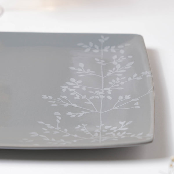 Pandora Sprig Square Plate Bluish Grey 8.5 Inch