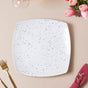 Aylin White Textured Dinner Plate 10.5 Inch - Serving plate, snack plate, ceramic dinner plates| Plates for dining table & home decor