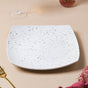 Aylin White Textured Dinner Plate 10.5 Inch - Serving plate, snack plate, ceramic dinner plates| Plates for dining table & home decor