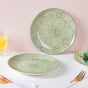 Ethnic Sage Green Snack Plate 7.5 Inch Set Of 2 - Serving plate, snack plate, dessert plate | Plates for dining & home decor