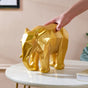 Abstract Elephant Figurine Gold - Showpiece | Home decor item | Room decoration item