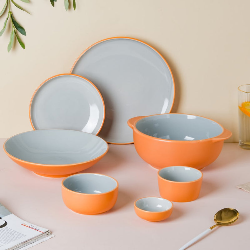 Zoella Grey 33 Piece Dinnerware For 6