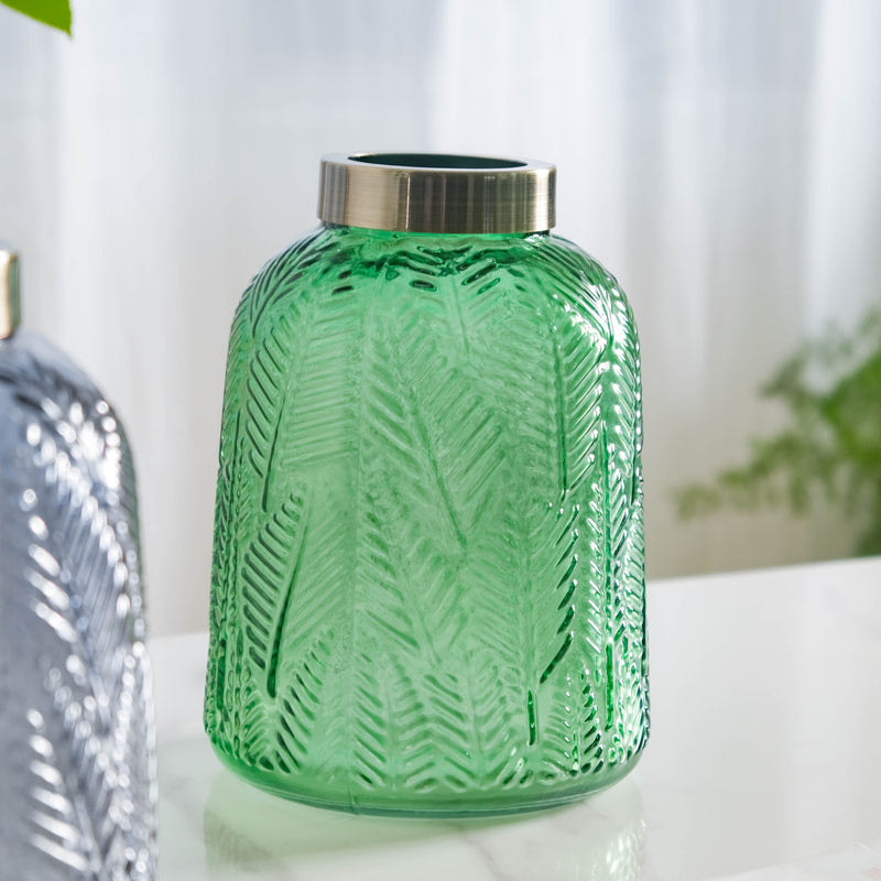Large Bottle Glass Vase - Flower vase for home decor, office and gifting | Home decoration items