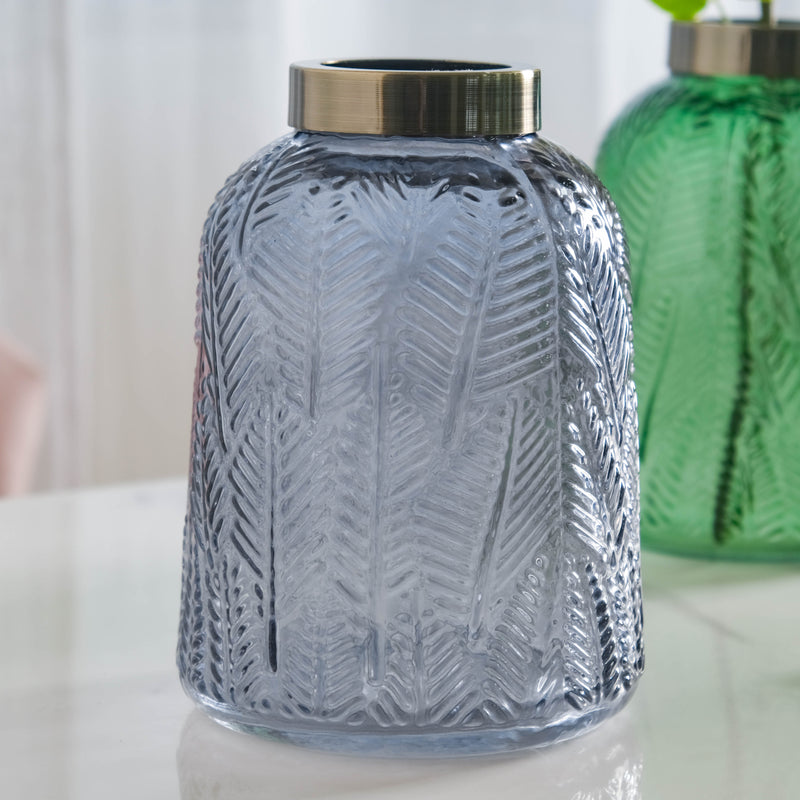 Large Bottle Glass Vase - Flower vase for home decor, office and gifting | Home decoration items