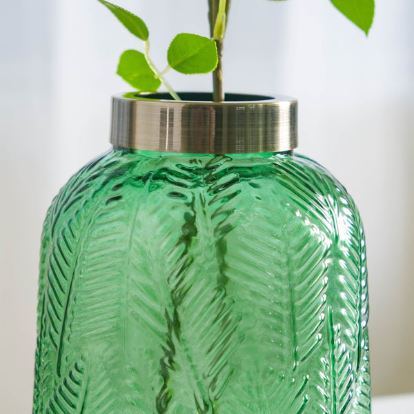 Large Bottle Glass Vase - Flower vase for home decor, office and gifting | Home decoration items