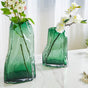 Thick Wall Glass Vase Small - Flower vase for home decor, office and gifting | Home decoration items