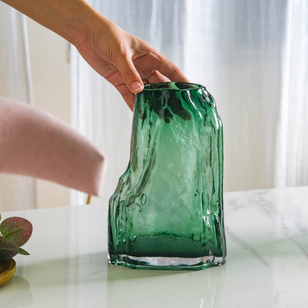 Thick Wall Glass Vase Small