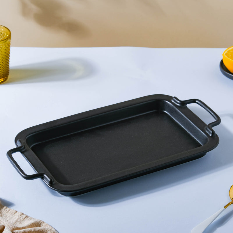 Black Baking Tray With Handle - Baking Tray